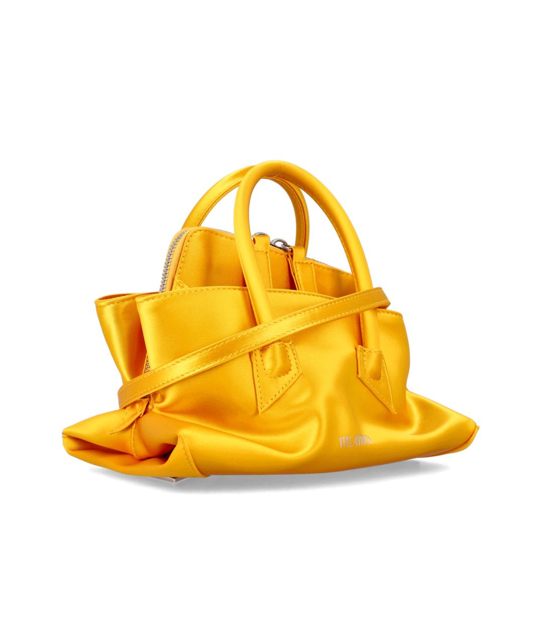 THE ATTICO Желтая кожаная сумка тоут, фото 2