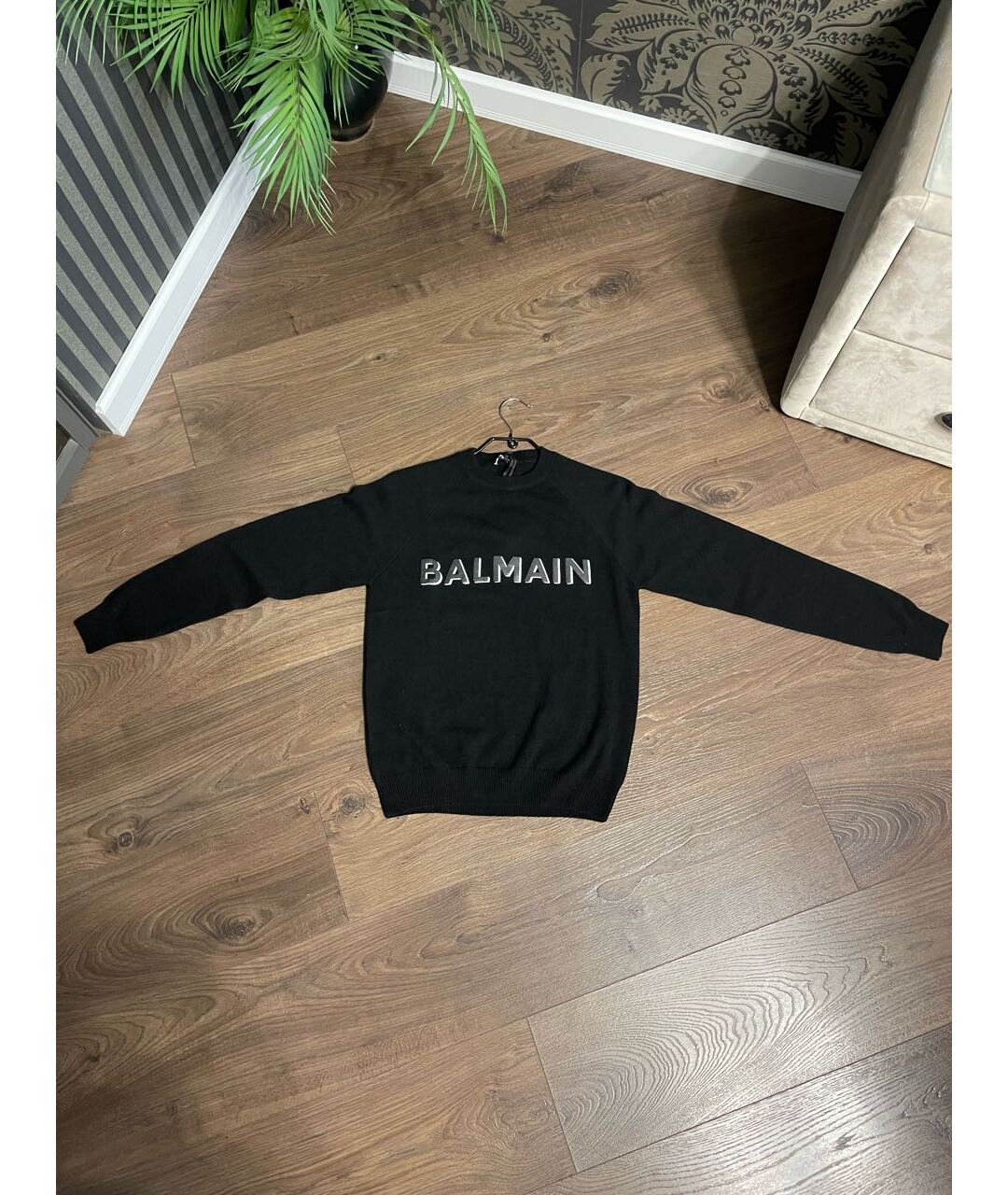 BALMAIN Черный кашемировый джемпер / свитер, фото 2