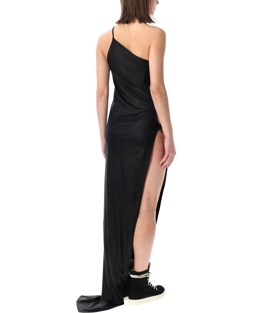 RICK OWENS DRKSHDW Черное хлопковое вечернее платье, фото 2