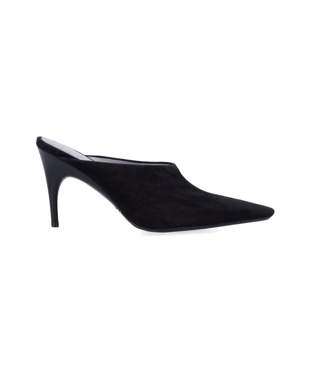 BALENCIAGA Черные кожаные мюли, фото 4