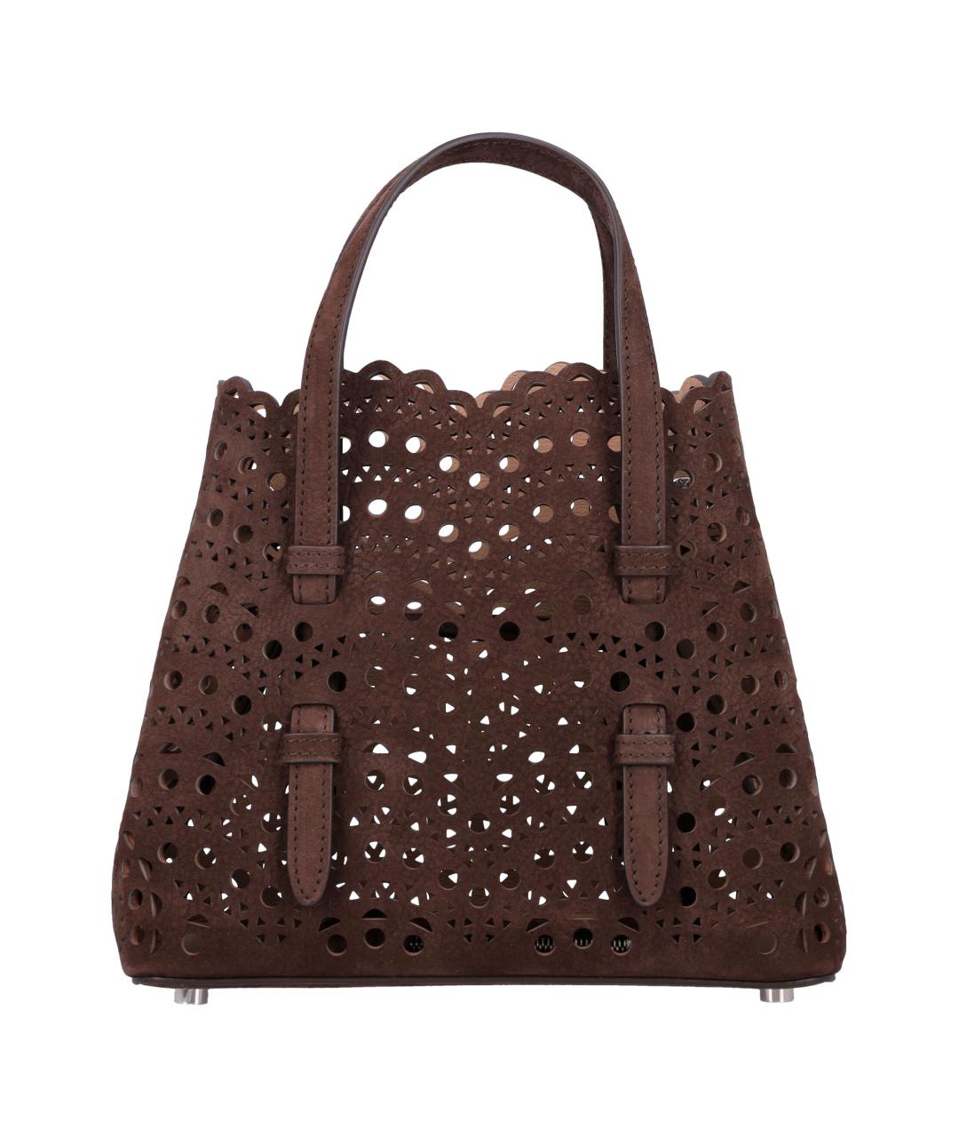 ALAIA Коричневая замшевая сумка тоут, фото 4