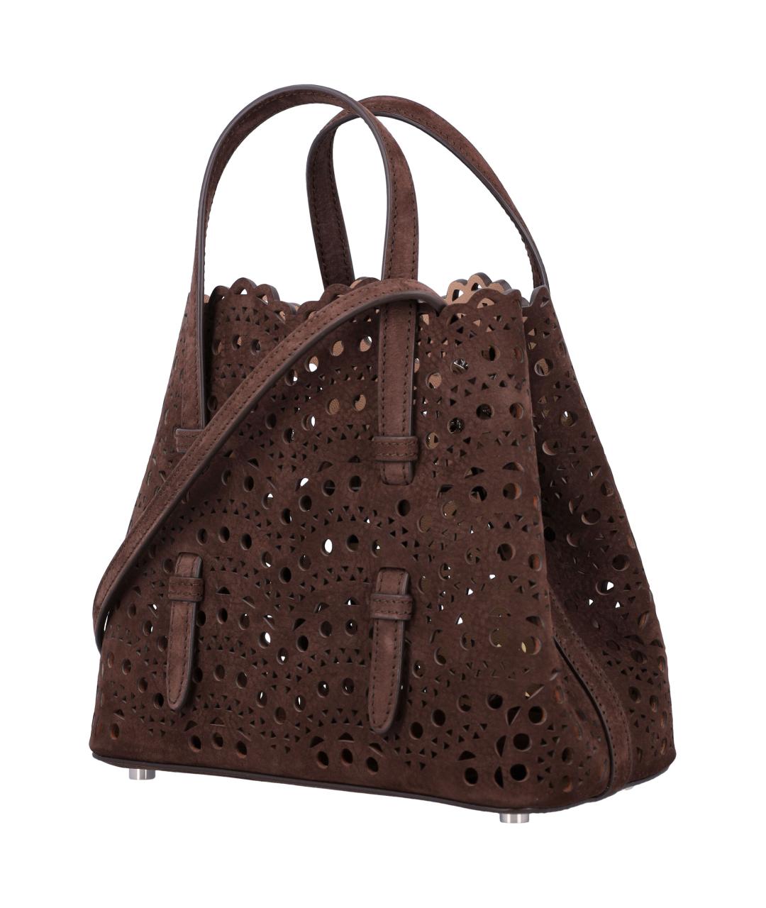 ALAIA Коричневая замшевая сумка тоут, фото 3