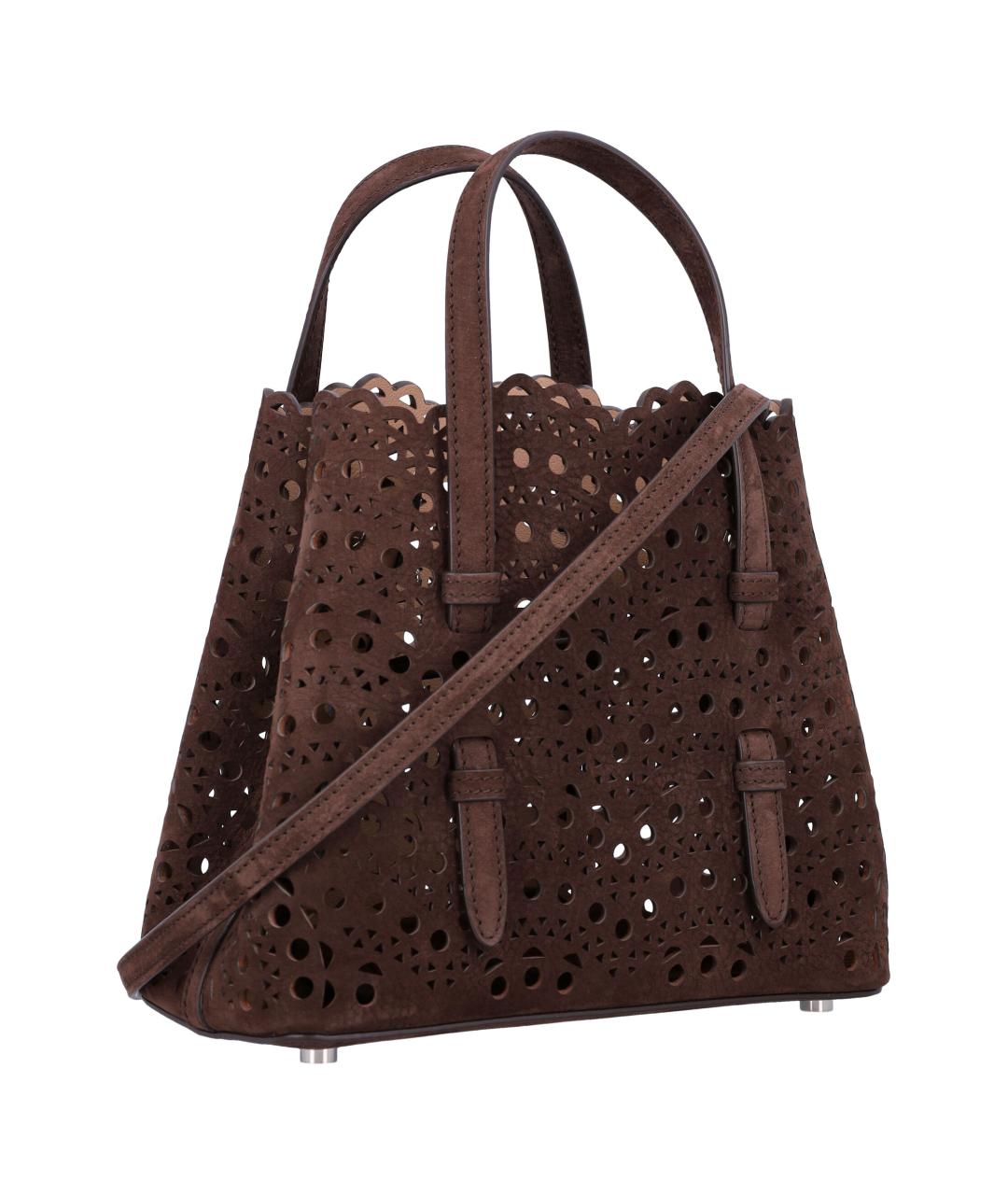 ALAIA Коричневая замшевая сумка тоут, фото 2