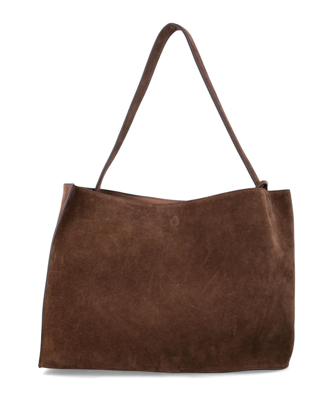 STUDIO NICHOLSON Коричневая замшевая сумка тоут, фото 3