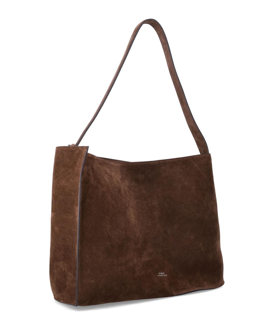 STUDIO NICHOLSON Коричневая замшевая сумка тоут, фото 2