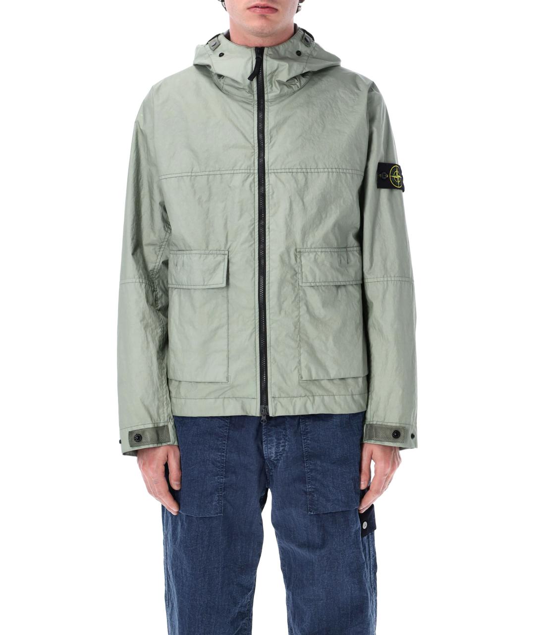 STONE ISLAND Зеленая полиамидовая куртка, фото 1
