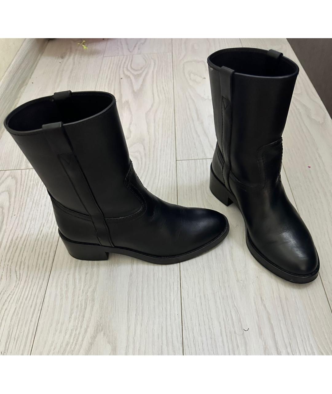 CELINE Черные кожаные ботинки, фото 2