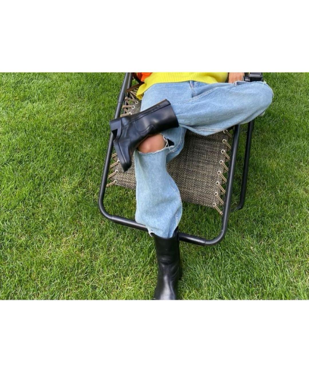 CELINE Черные кожаные ботинки, фото 3