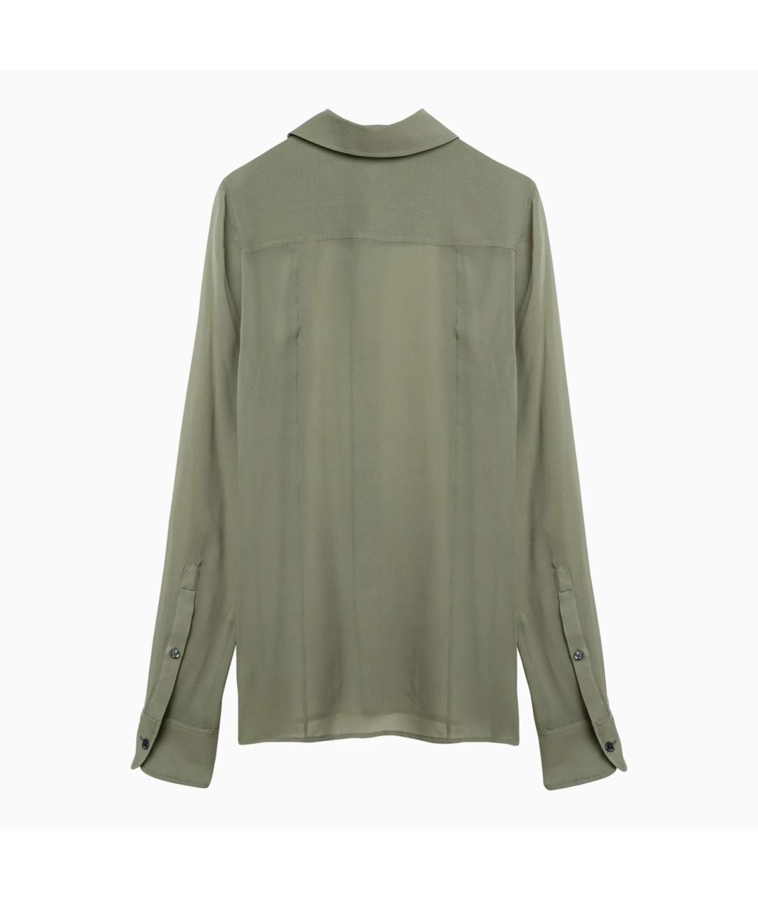 Ami Paris Зеленая шелковая рубашка, фото 2