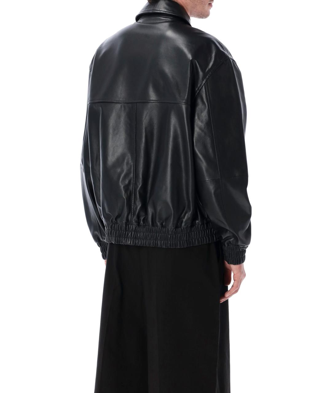 STUDIO NICHOLSON Черная кожаная куртка, фото 2