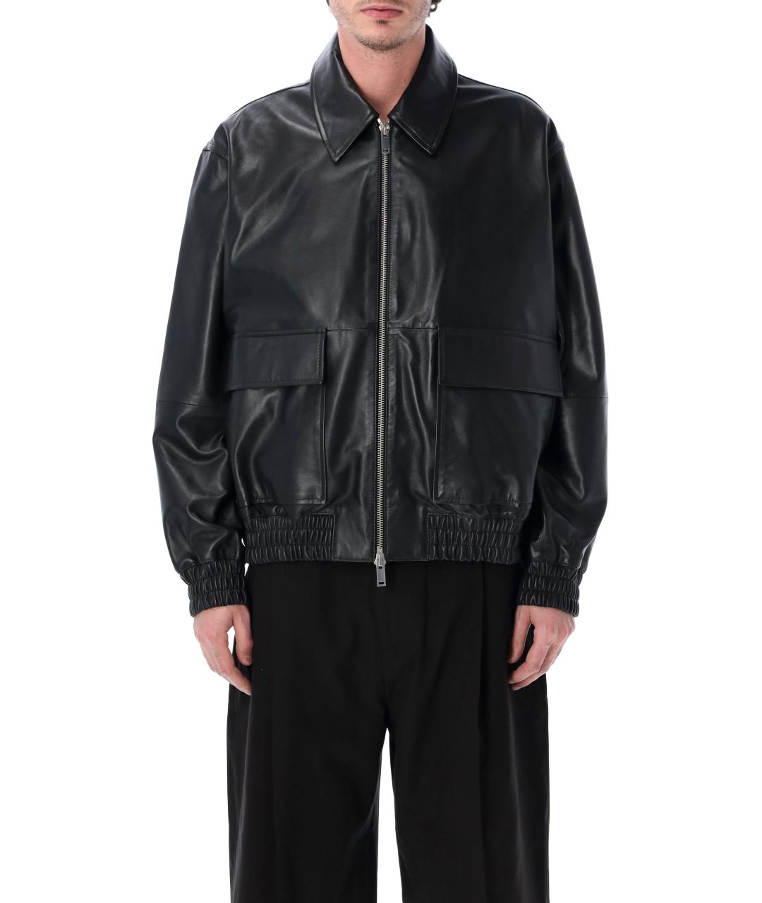 STUDIO NICHOLSON Черная кожаная куртка, фото 1