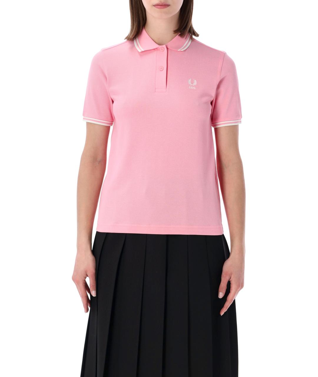 COMME DES GARÇONS Розовая хлопковая футболка, фото 1