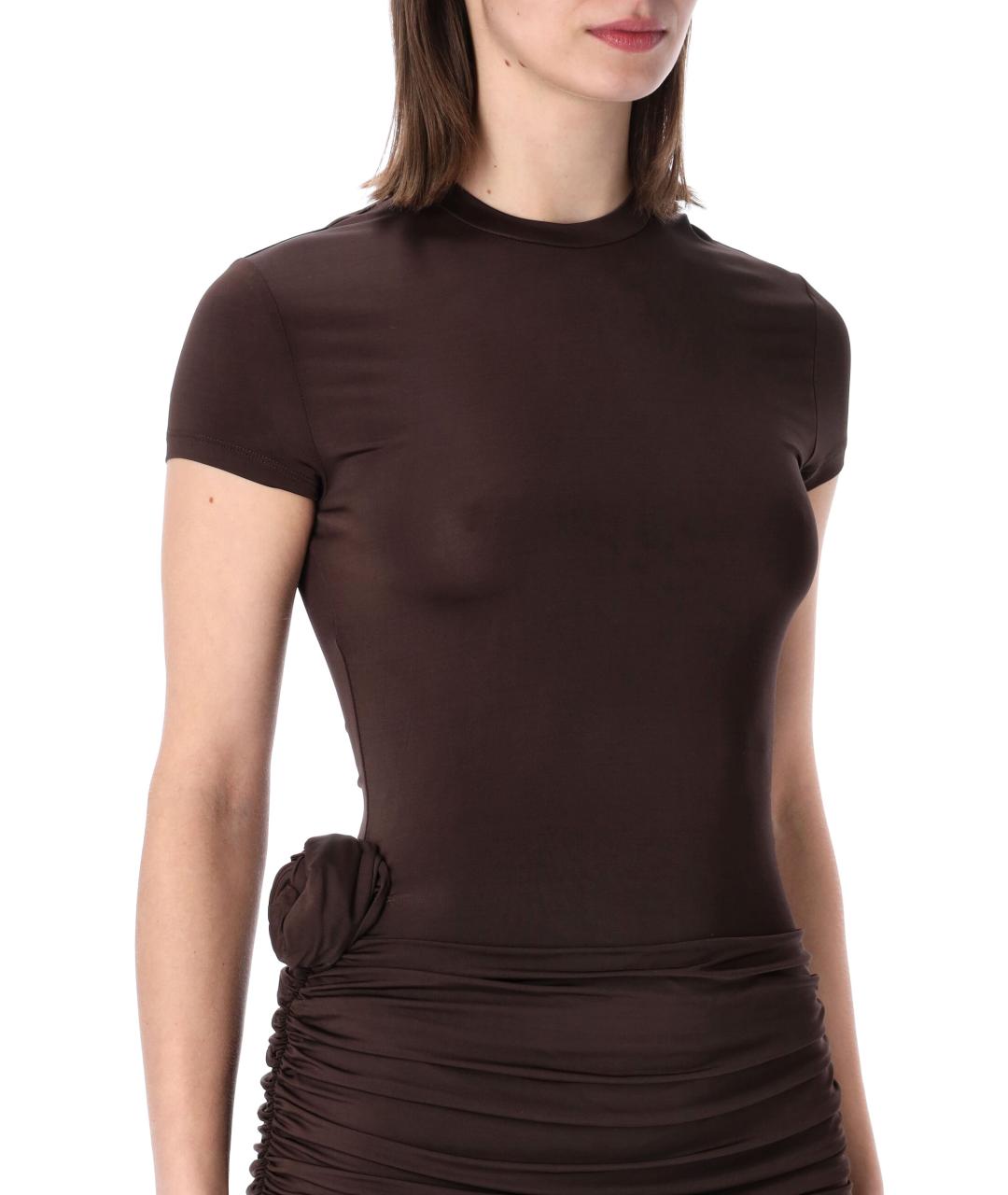 ROTATE Коричневое коктейльное платье, фото 3