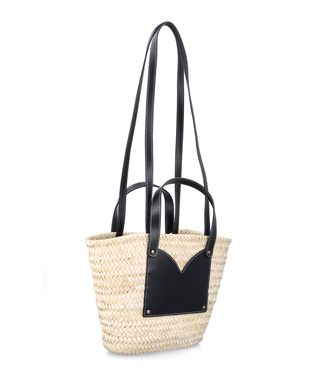 SESSUN Бежевая пелетеная сумка тоут, фото 2