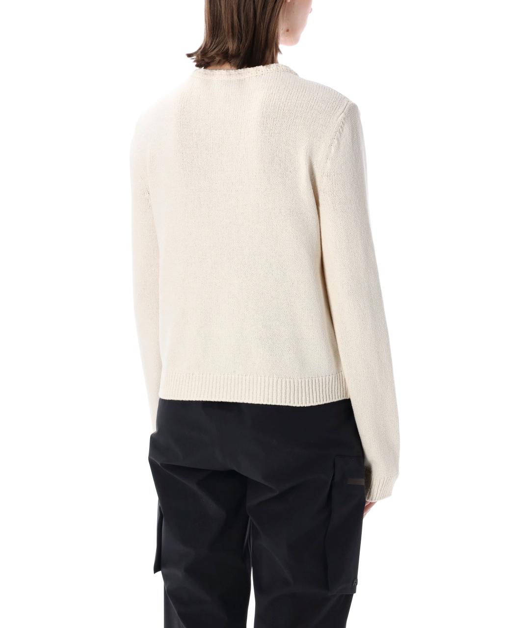 MONCLER Белый полиамидовый кардиган, фото 3