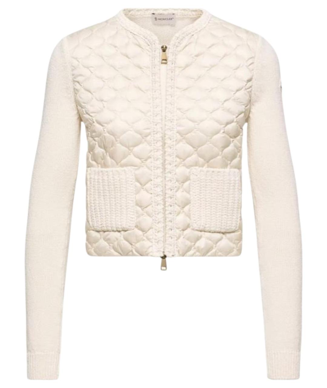 MONCLER Белый полиамидовый кардиган, фото 1