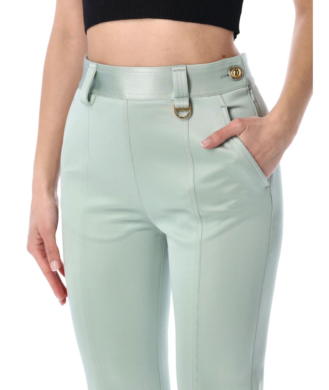 CHLOE Голубые вискозные брюки узкие, фото 3