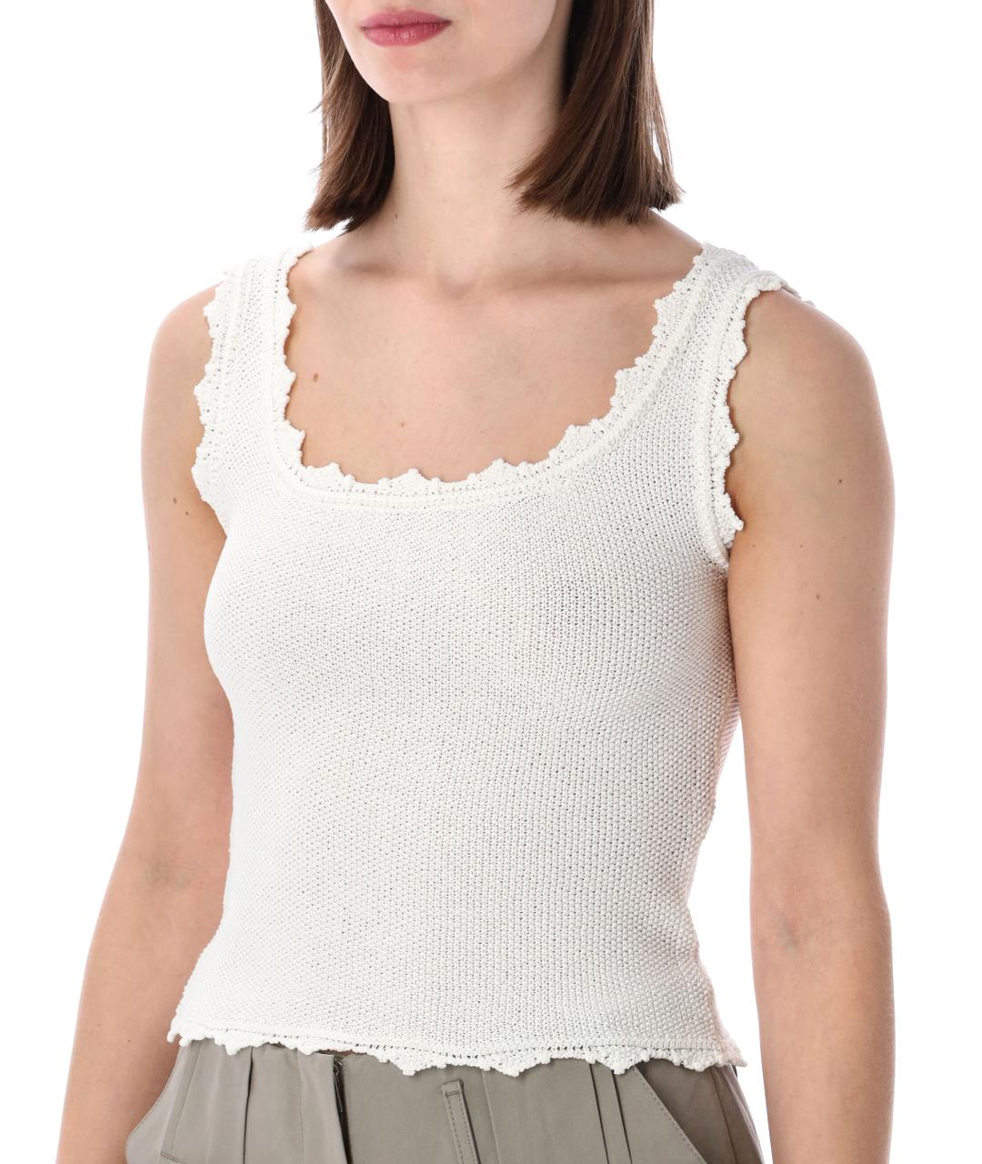 LOW CLASSIC Белая полиэстеровая майка, фото 3