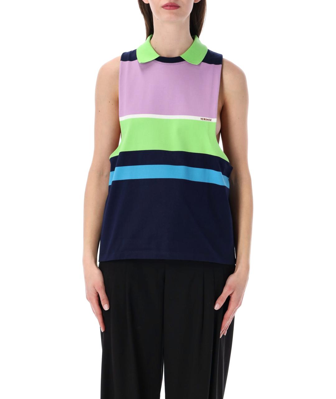 VERSACE Мульти хлопковая майка, фото 1