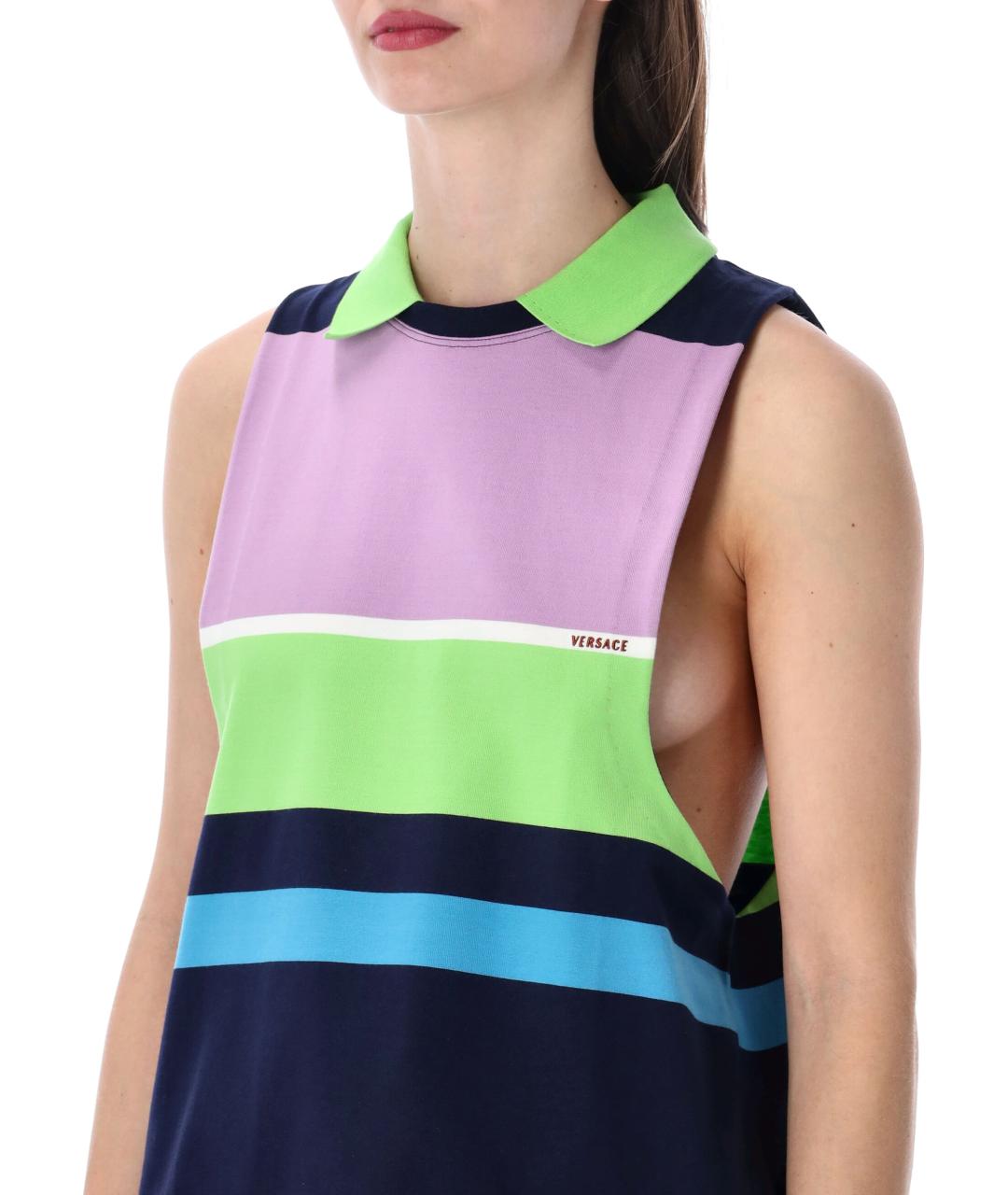 VERSACE Мульти хлопковая майка, фото 3