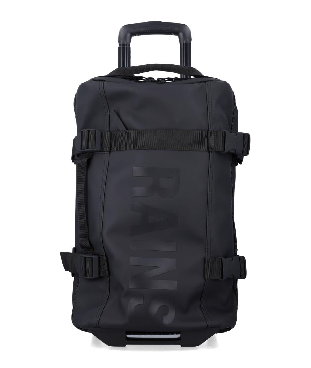 RAINS Черный синтетический чемодан, фото 1