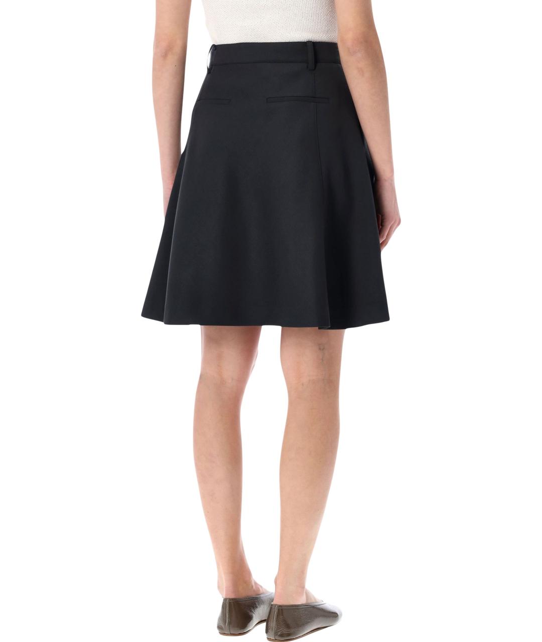 LOW CLASSIC Черная шерстяная юбка миди, фото 2