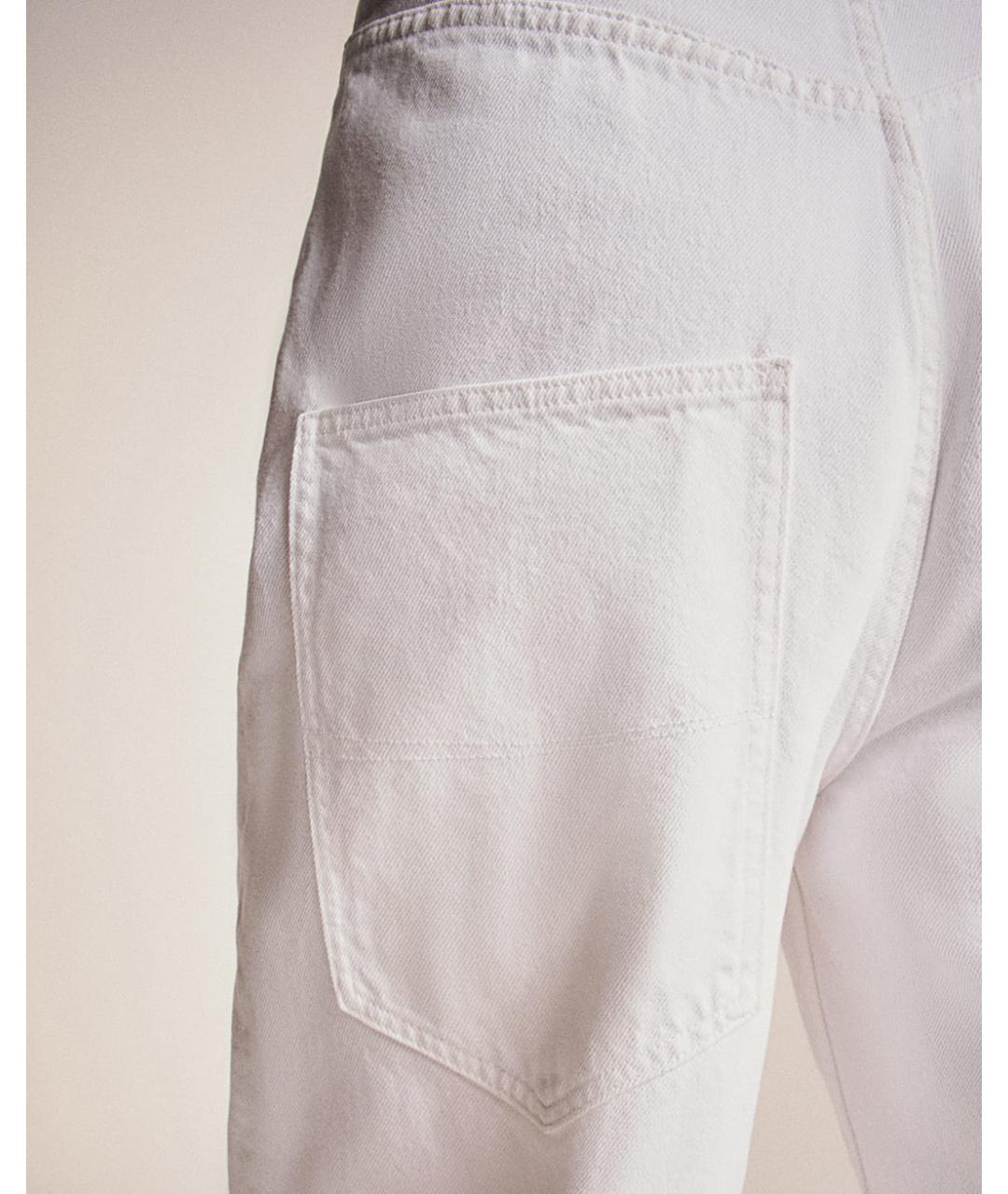 PERVERT Белые хлопковые прямые джинсы, фото 7