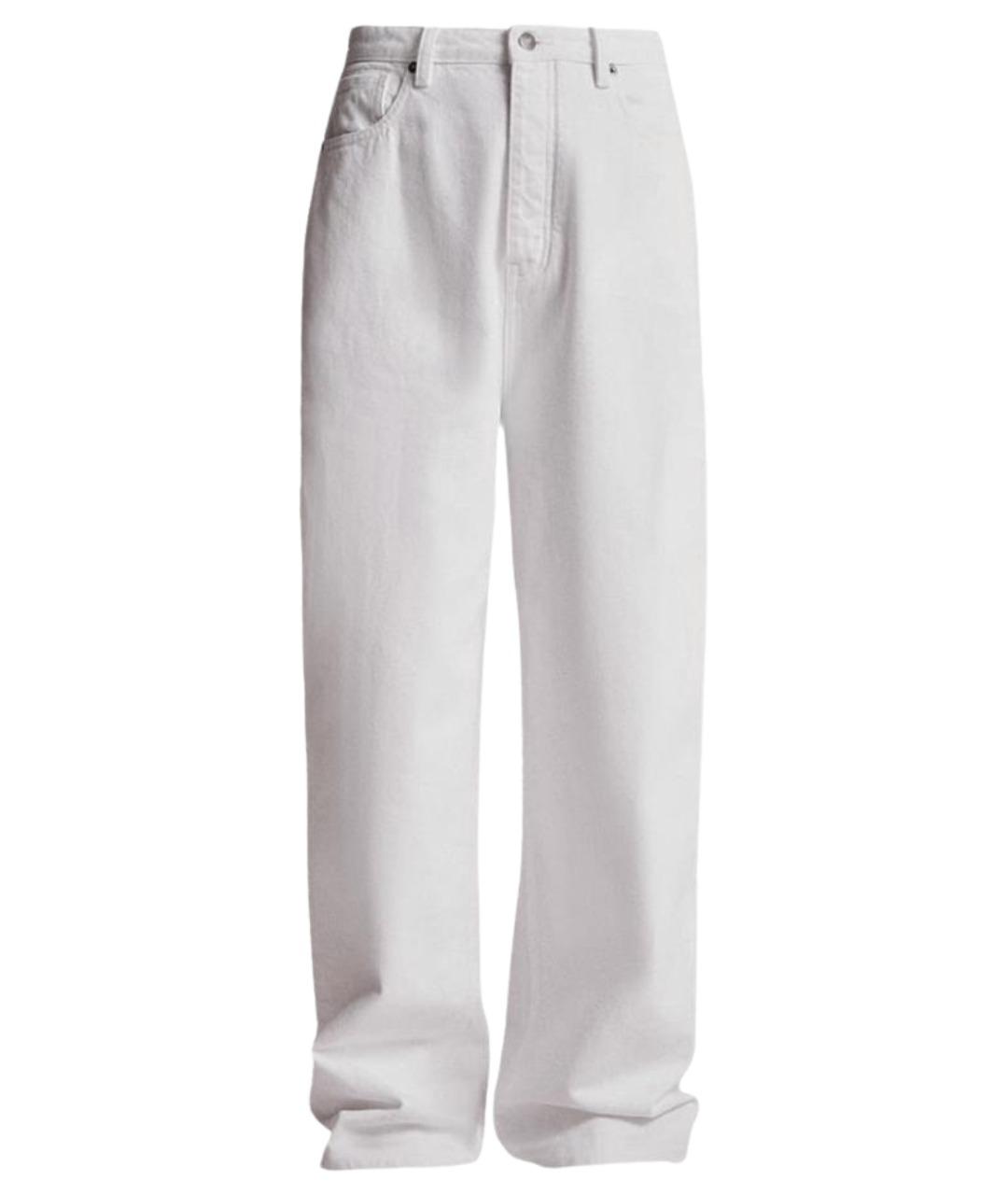 PERVERT Белые хлопковые прямые джинсы, фото 1