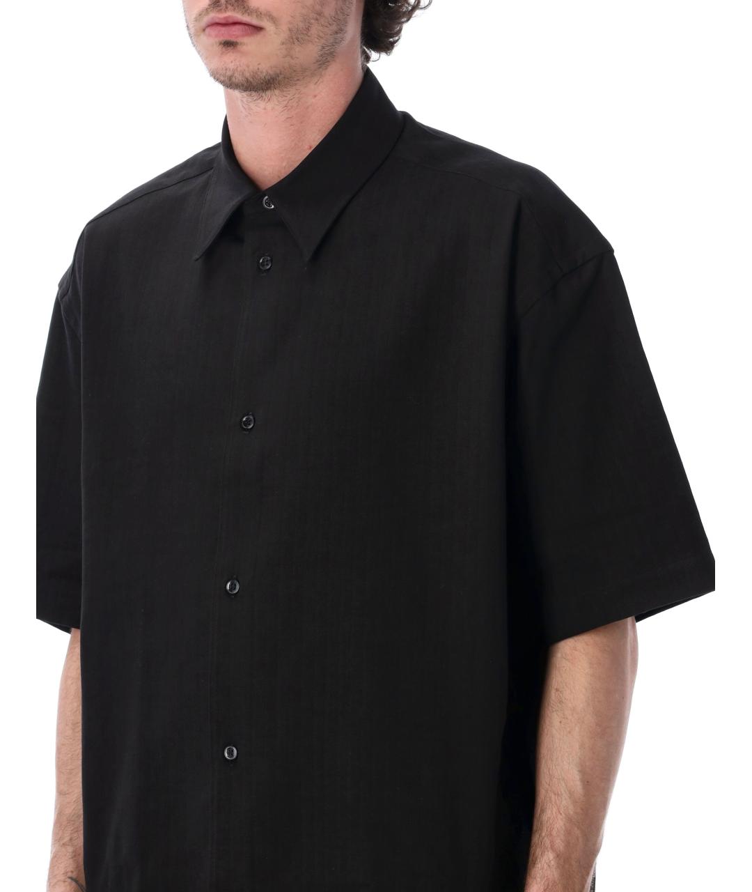 STUDIO NICHOLSON Черная хлопковая кэжуал рубашка, фото 3