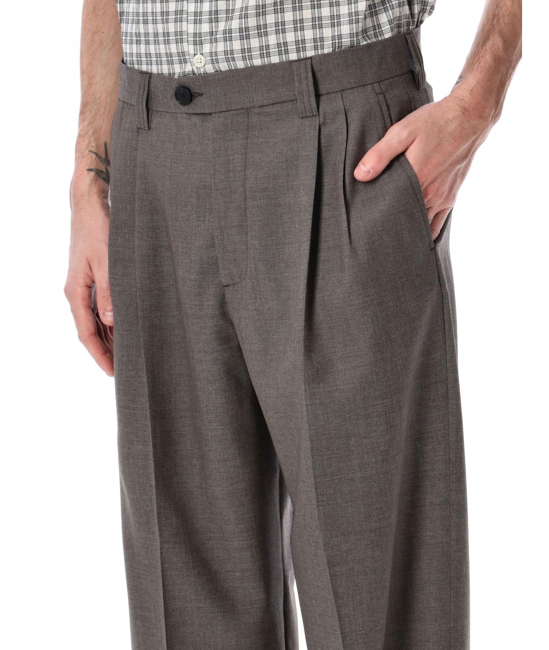 MFPEN Коричневые шерстяные повседневные брюки, фото 3