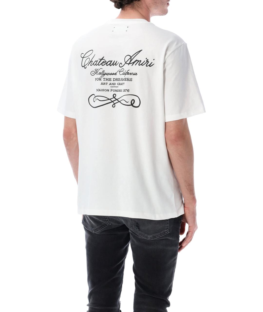 AMIRI Белая хлопковая футболка, фото 2