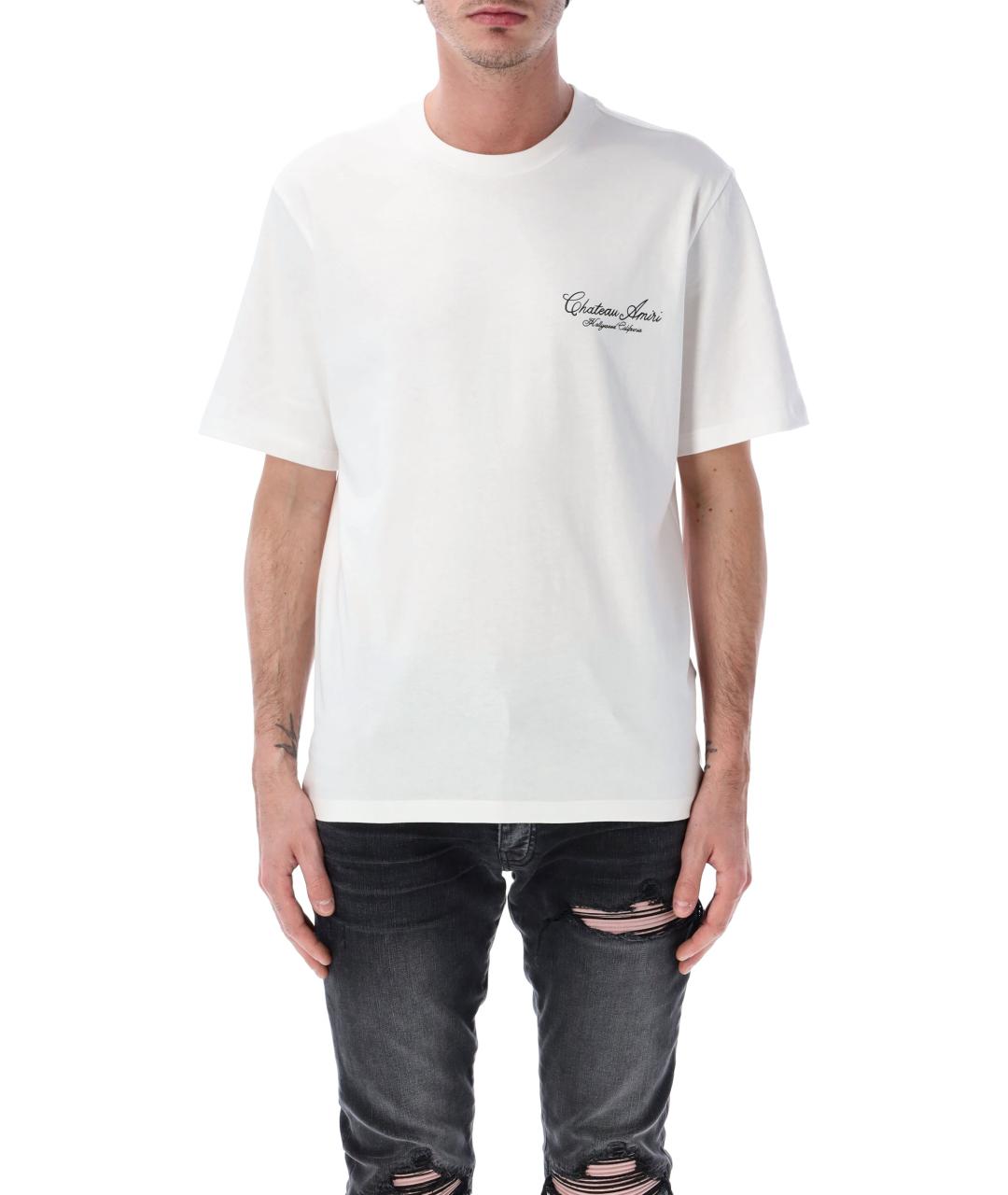 AMIRI Белая хлопковая футболка, фото 1