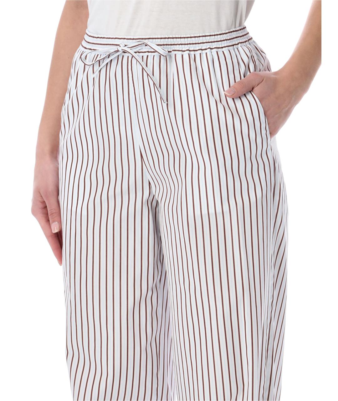 LOULOU STUDIO Мульти хлопковые прямые брюки, фото 3