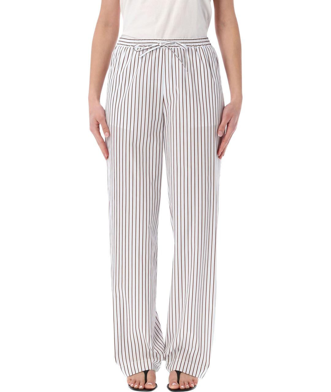 LOULOU STUDIO Мульти хлопковые прямые брюки, фото 1