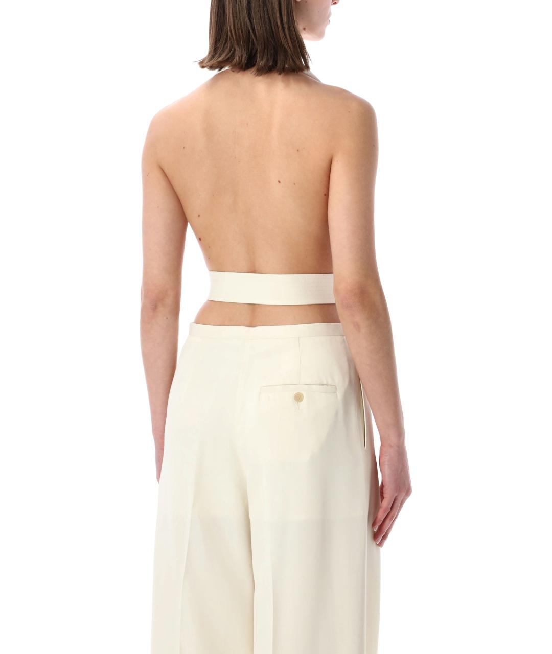 ALBERTA FERRETTI Белая вискозная майка, фото 2