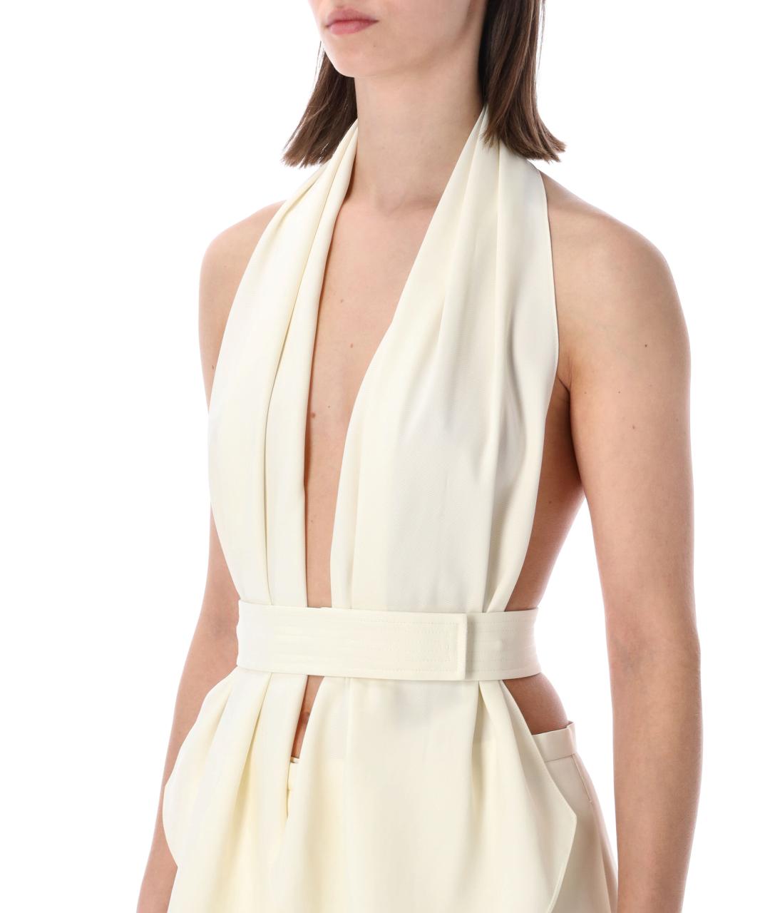 ALBERTA FERRETTI Белая вискозная майка, фото 3