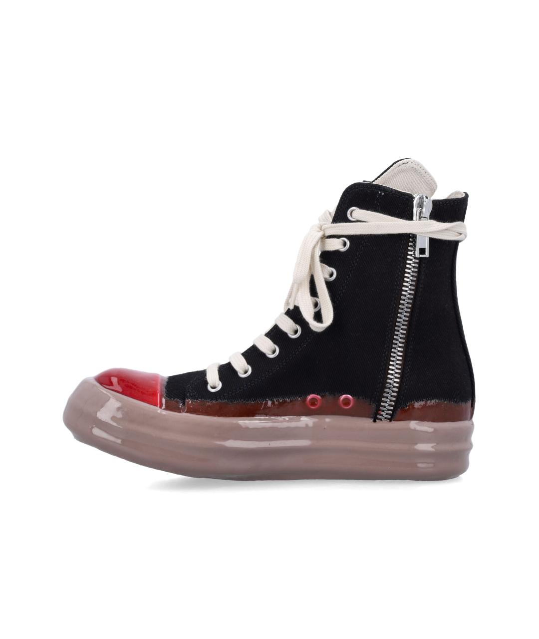 RICK OWENS DRKSHDW Черные текстильные кроссовки, фото 3