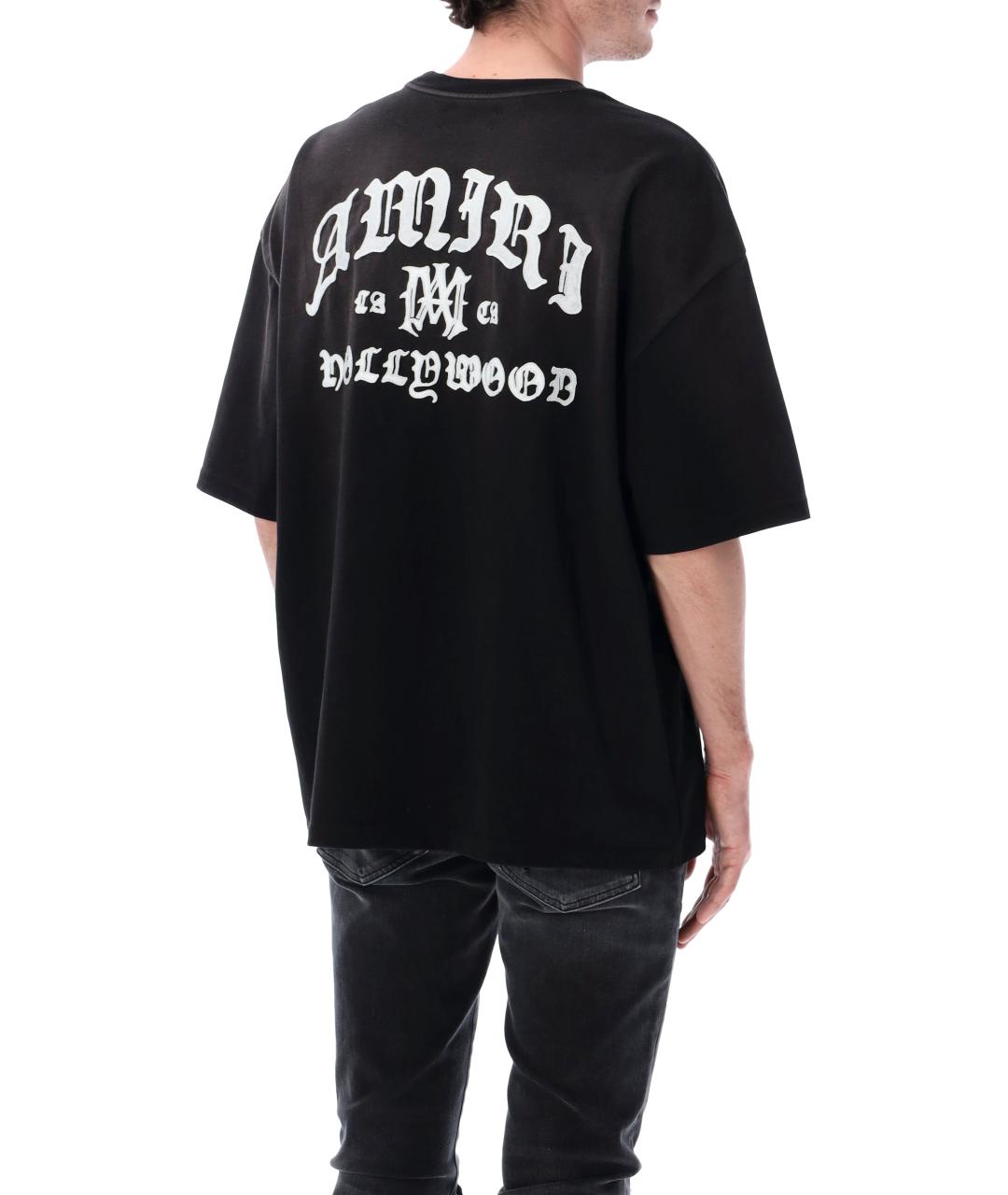 AMIRI Черная хлопковая футболка, фото 2