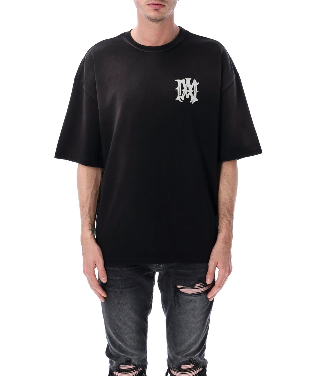 AMIRI Черная хлопковая футболка, фото 1