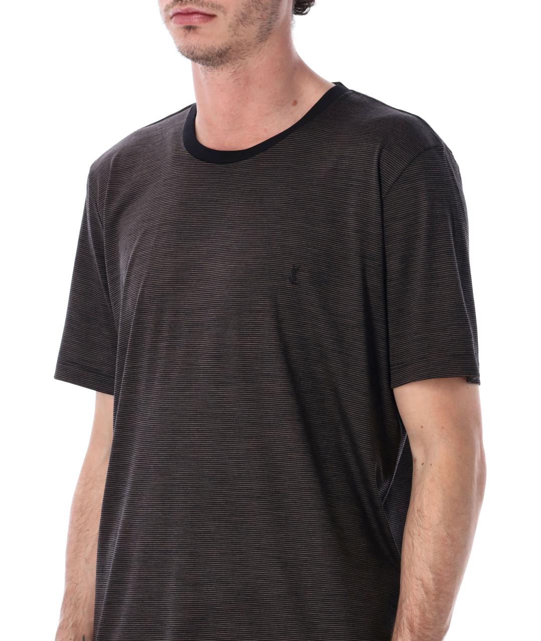 SAINT LAURENT Черная футболка, фото 3