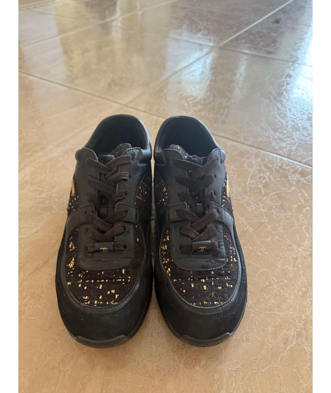 CHANEL Черные замшевые кроссовки, фото 2