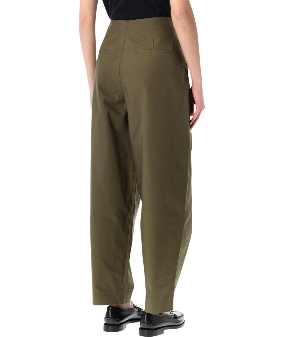 SOEUR Хаки хлопковые прямые брюки, фото 2