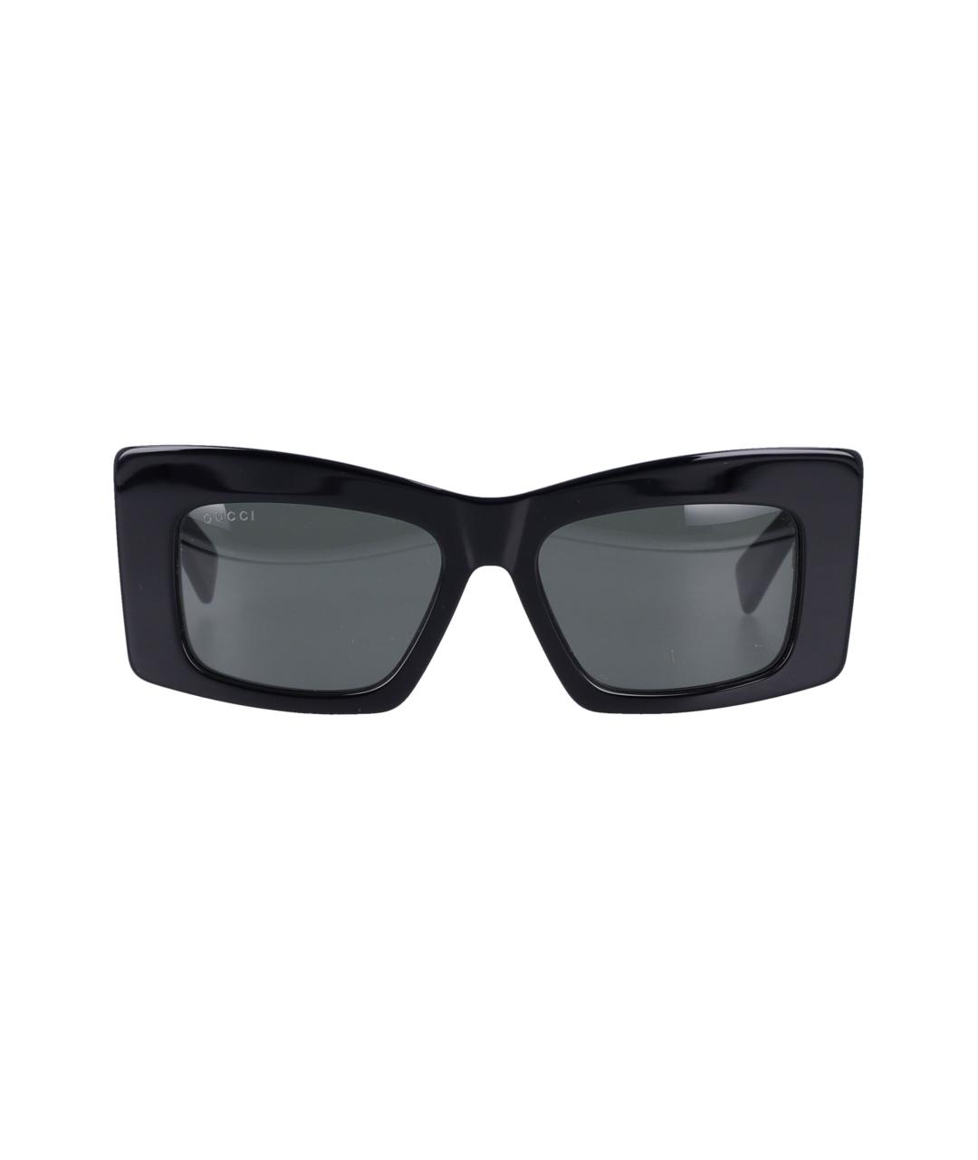 GUCCI Черные пластиковые солнцезащитные очки, фото 1