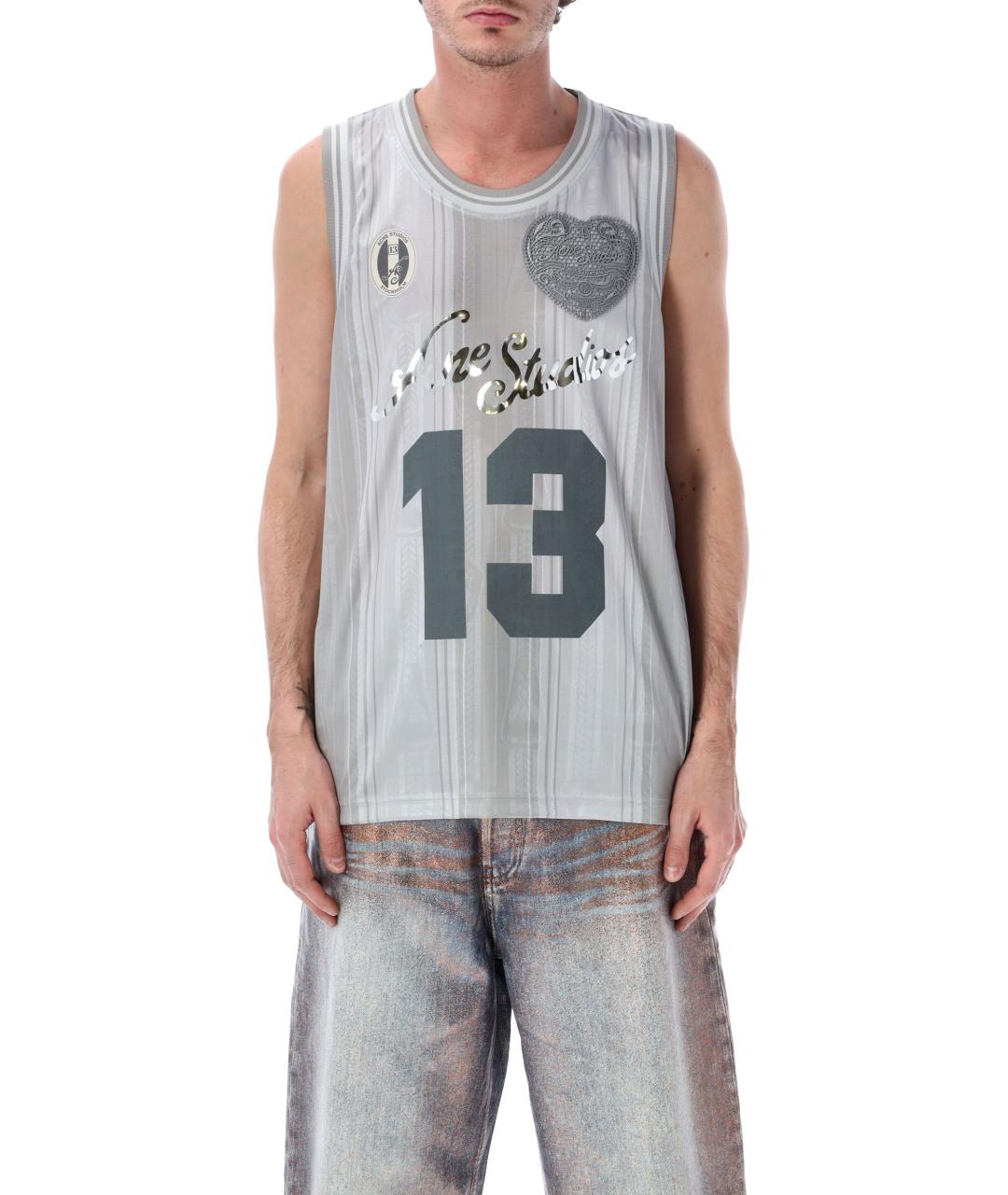 ACNE STUDIOS Серая майка, фото 1