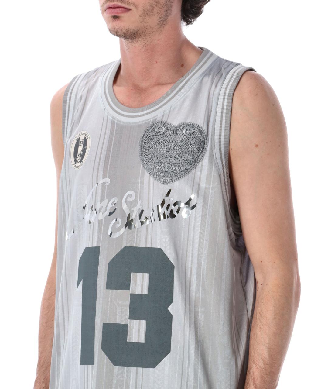 ACNE STUDIOS Серая майка, фото 3