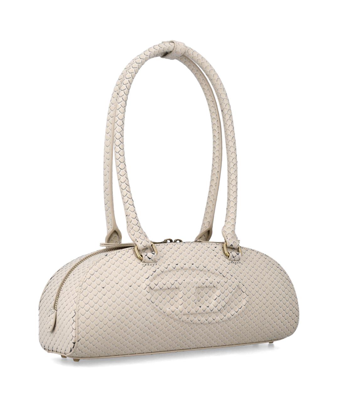 DIESEL Белая кожаная сумка через плечо, фото 2