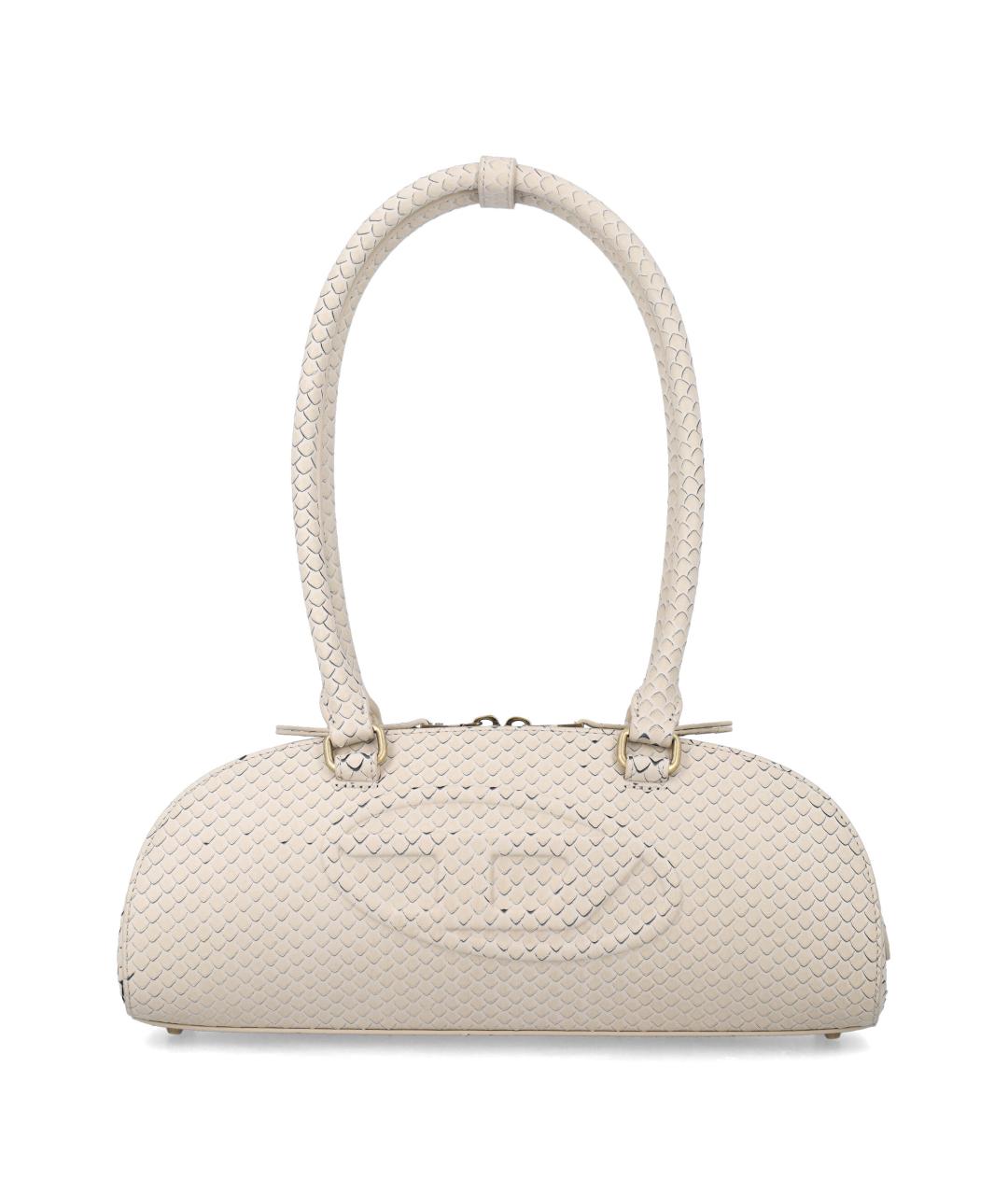 DIESEL Белая кожаная сумка через плечо, фото 1