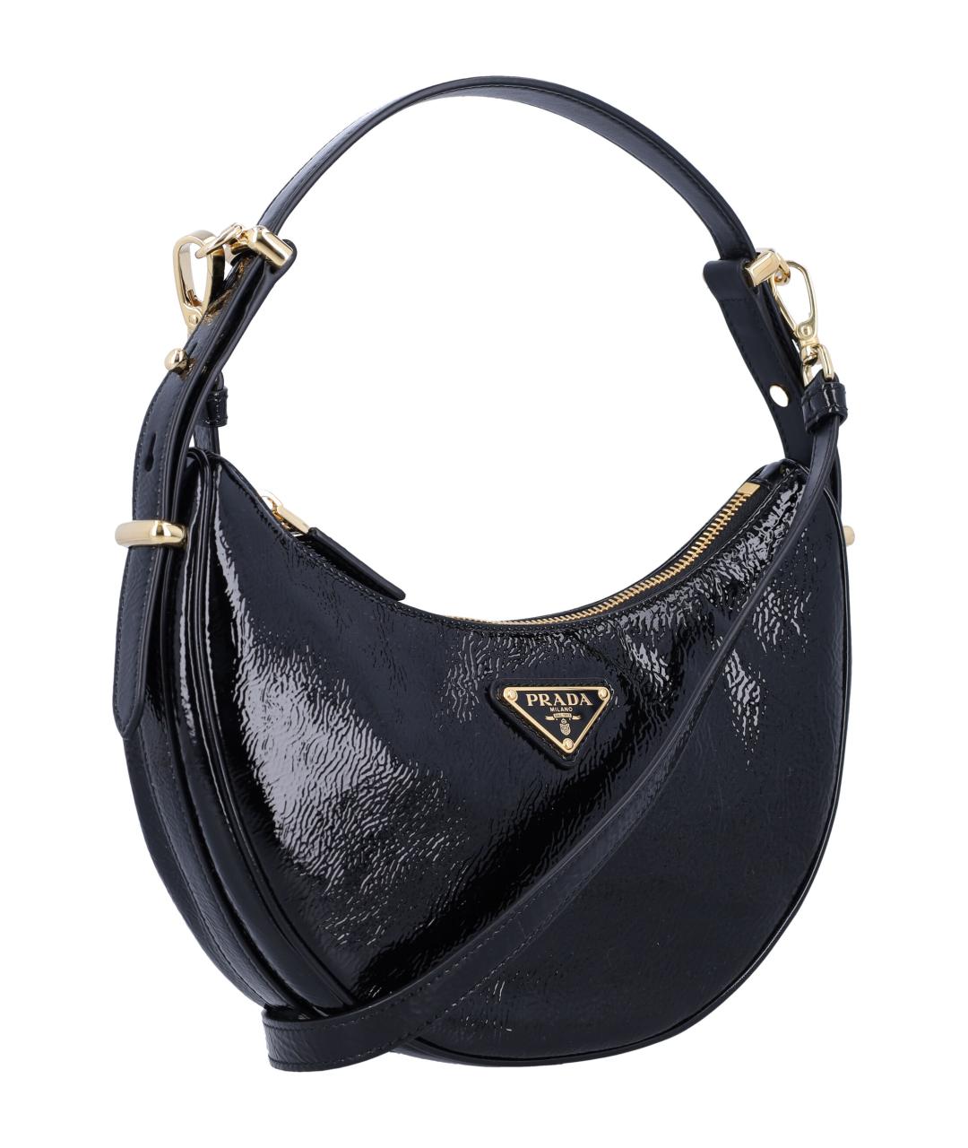 PRADA Черная кожаная сумка через плечо, фото 2