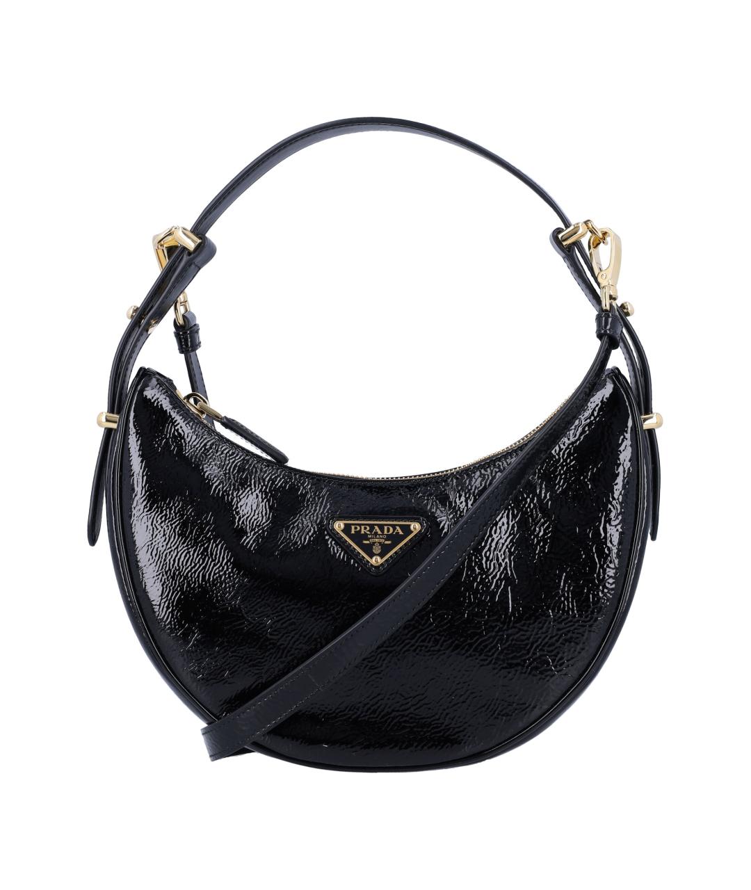 PRADA Черная кожаная сумка через плечо, фото 1