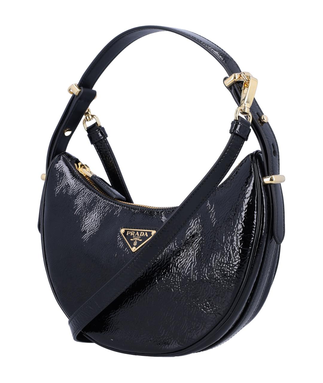 PRADA Черная кожаная сумка через плечо, фото 3